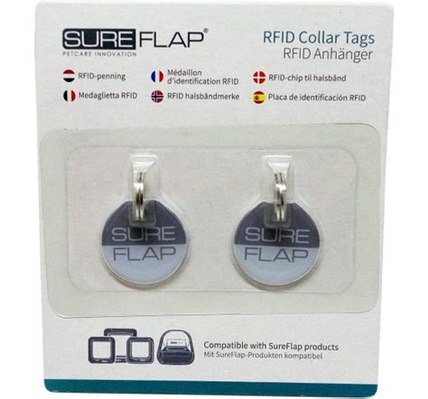 pack of two sureflap rfid collar tags|sureflap cat flap with microchip.